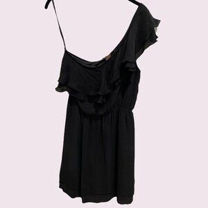 Single One Shoulder Silk Dress SZ M EUC